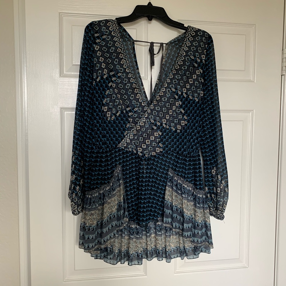 Blue sheer, free people tunic
